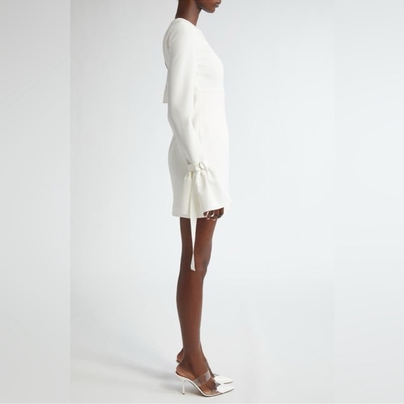NWOT ISRAELLA KOBLA Zola Back Cutout Long Sleeve White Minidress Sz 6 - Picture 5 of 8